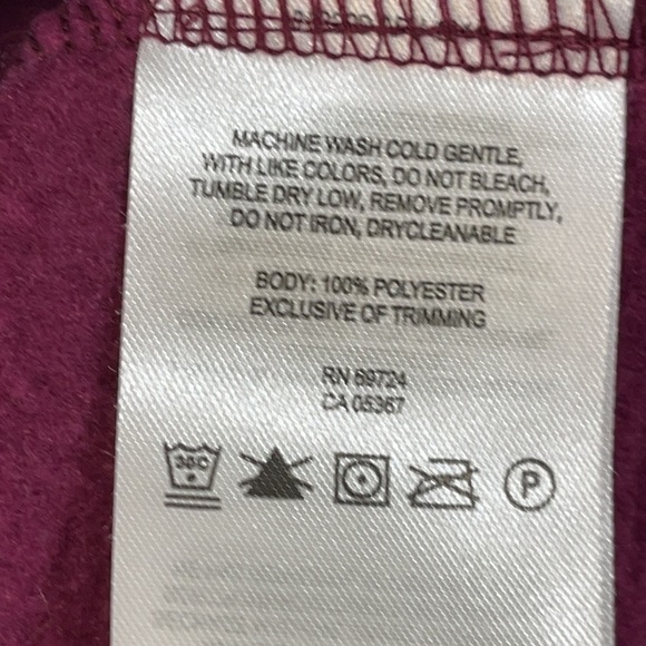 Columbia Purple Fleece Vest Size Small - Picture 7 of 8